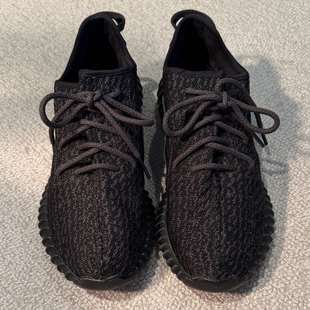 Adidas Yeezy Boost 350 Rare Black Knit Men's Sneakers Size 10